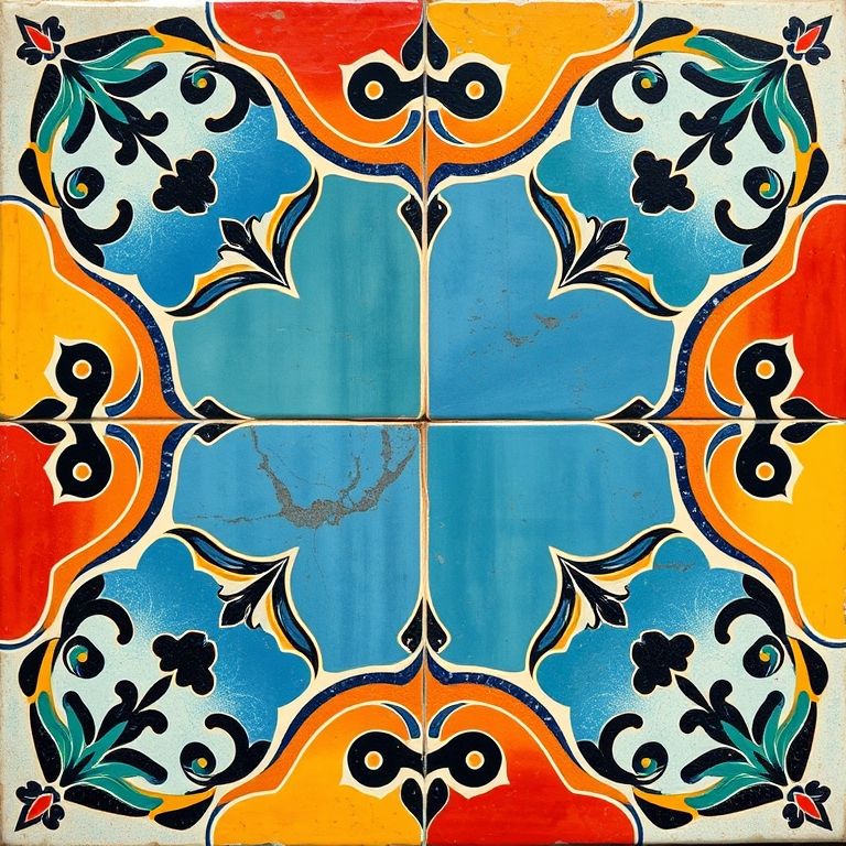 کاشی هفت رنگ طرح خطاطی