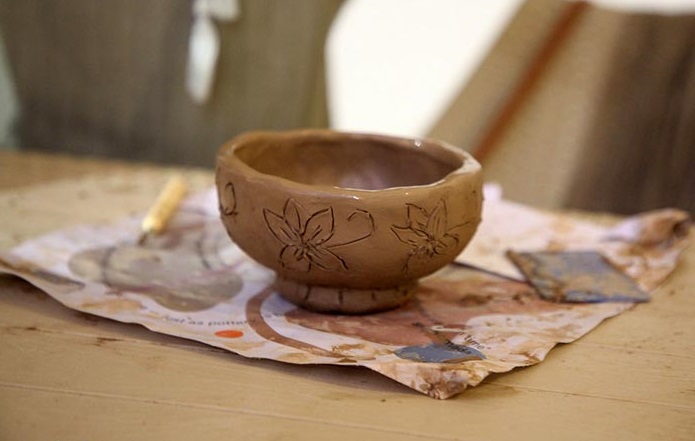 تجربه سفالگری با چرخ