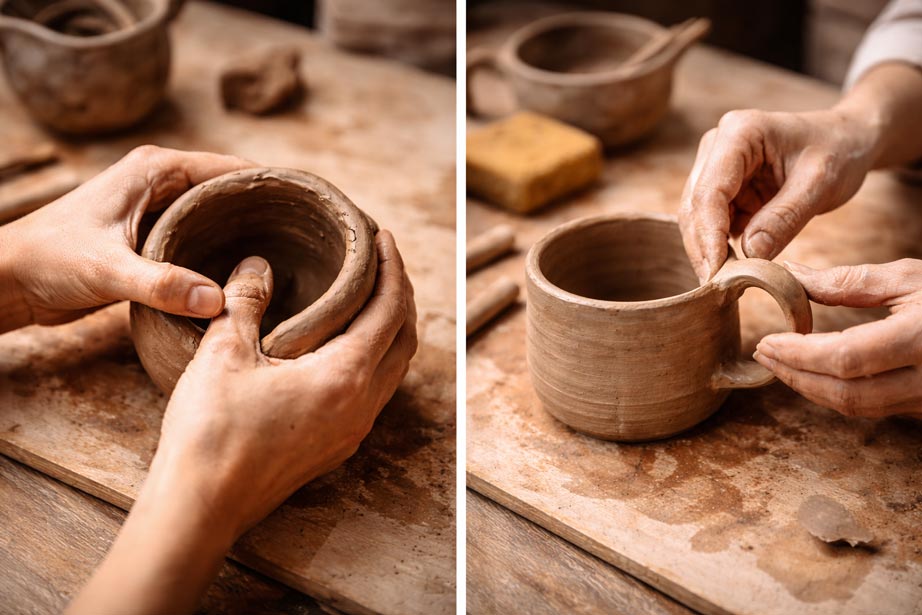 آموزش کامل ساخت ماگ سفالی با دست