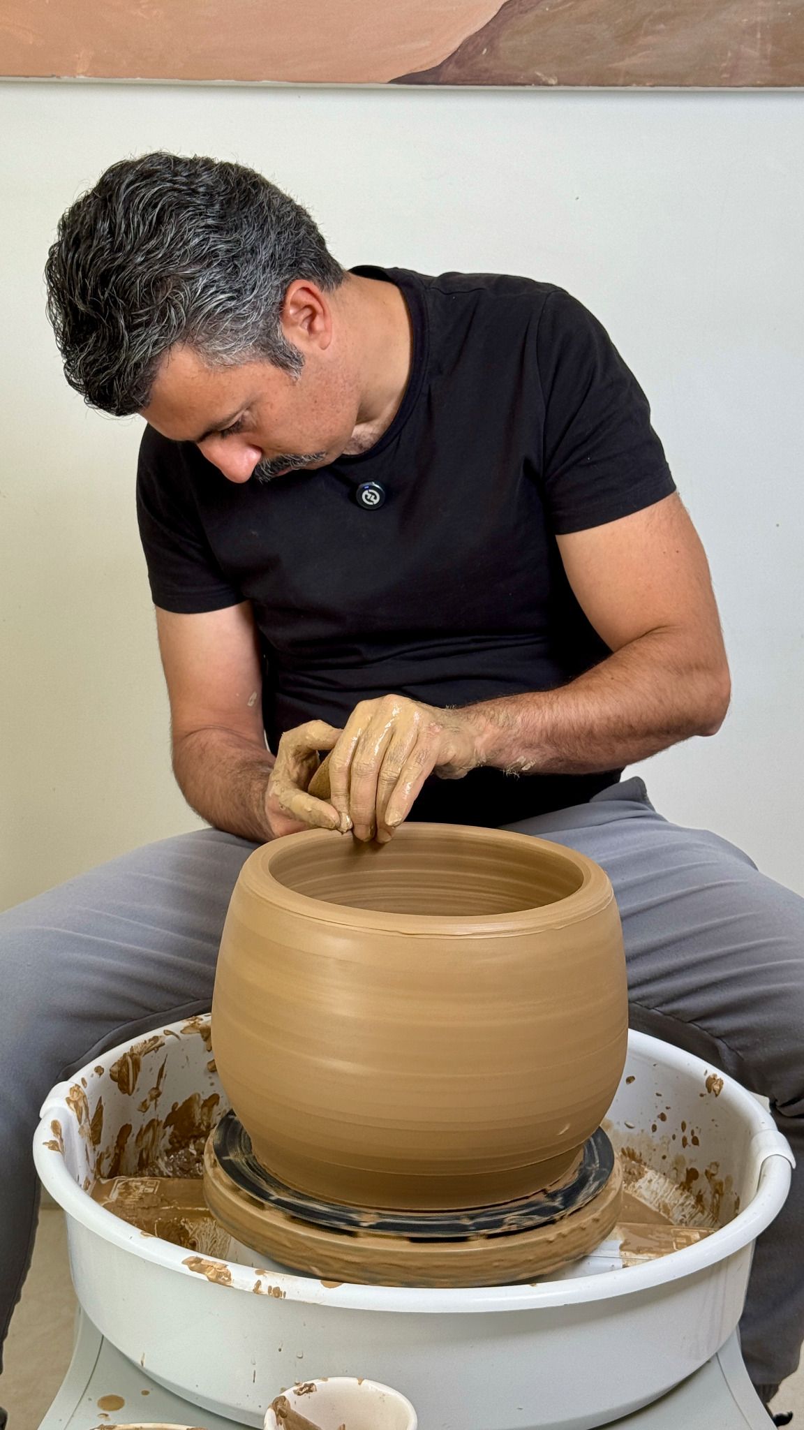 تجربه سفالگری مادر و کودک