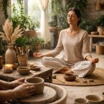 تجربه یوگا و سفالگری